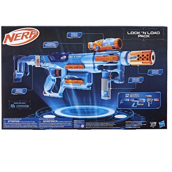 Nerf Elite 2.0 Lock N Load Pack, Blaster, 50 elite darts - Picture 5 of 5